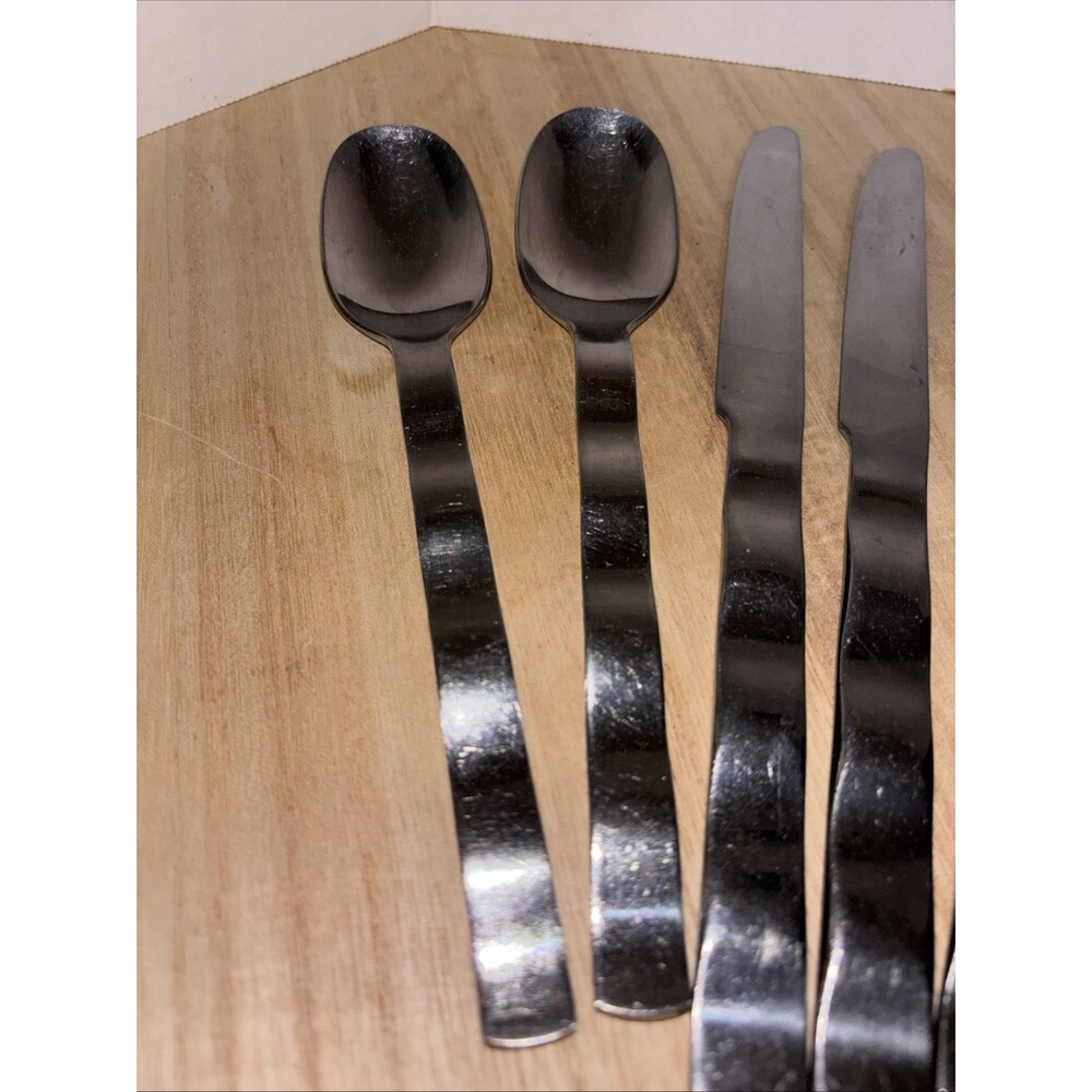 Vintage Farberware Roller Coaster Replacements Spoons Forks Dinner Knives 7 Set - Picture 4 of 8